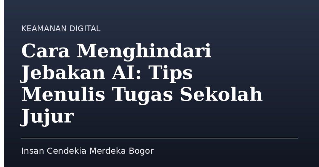 Cara Menghindari Jebakan AI: Tips Menulis Tugas Sekolah Jujur - Insan Cendekia Merdeka Bogor