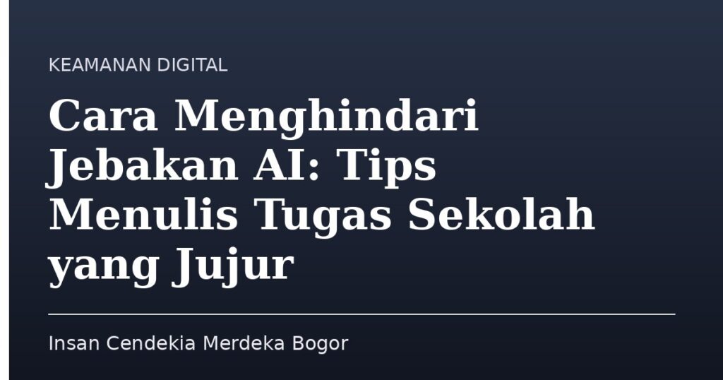 Cara Menghindari Jebakan AI: Tips Menulis Tugas Sekolah yang Jujur - Insan Cendekia Merdeka Bogor